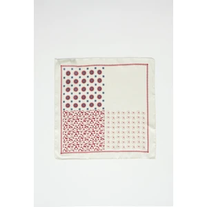 ALTINYILDIZ CLASSICS Erkek Bej-bordo Desenli Mendil