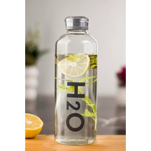 EW's Kitchenware H2O Borosilikat Cam Matara Vakum Kapaklı Su Şişesi Suluk Gri 1000 ml
