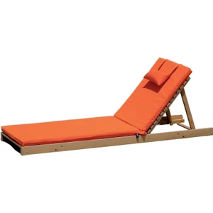 Ultra Lüks Şezlong Minderi Su Itici Güneşte Solmaz Kumaş 180X60X5 Turuncu