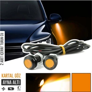 STS Oto Aksesuar Kartal Göz LED Ayna Altı LED Eagle Eye Civatalı Turuncu Renk 18MM