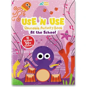 Use 'n Use Reusable Activity Book - At The School Tak Çıkar Çıkartmalı Aktivite Kitabı