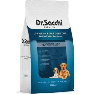 Dr. Sacchi Premium Düşük Tahıllı Somonlu ve Ton Balıklı Yetişkin Köpek Maması 2 kg