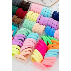 Belifanti Collection Kadın 50 Adet Renkli Lastik Saç Toka Seti