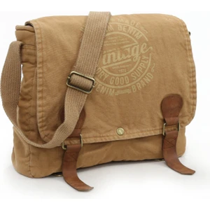 Old Cotton Cargo 8045 Camel Postacı Omuz Kanvas Tablet Evrak Laptop Okul Notebook Çantası