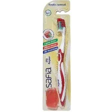 Safia Orta Sertlikte Diş Fırçası 1 Adet Pratik Kullanım İçin Ergonomik