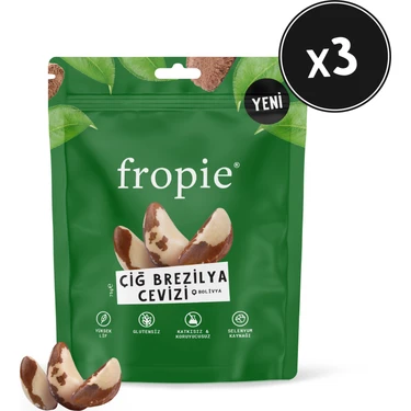 Fropie Çiğ Brezilya Cevizi 75 gr x 3 Bolivya Menşeli Yüksek Lifli ve Glutensiz