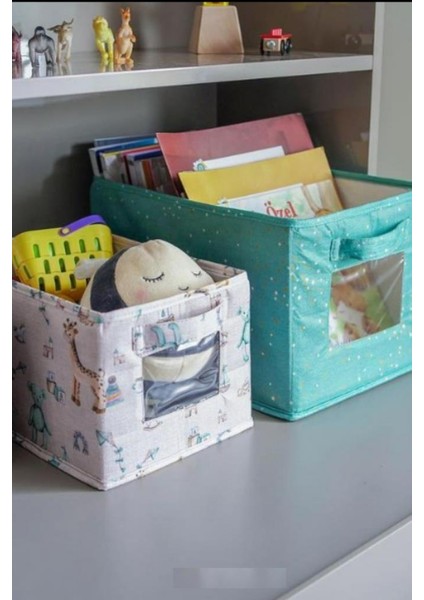 Onikiden Baby 2’li Pencereli Düzenleyici Kutu, Çok Amaçlı Bebek Bakım Organizer Kutu 2’li Set Mavi fiyatları
