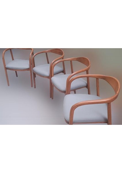 Sandalye ST Yılan Tam Kolçak Model Kayın Retro Ayak Ceviz Renk 4ad El Yapım indirimleri