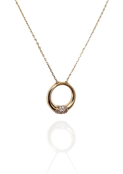 14 Ayar Altın Halka Model Kolye