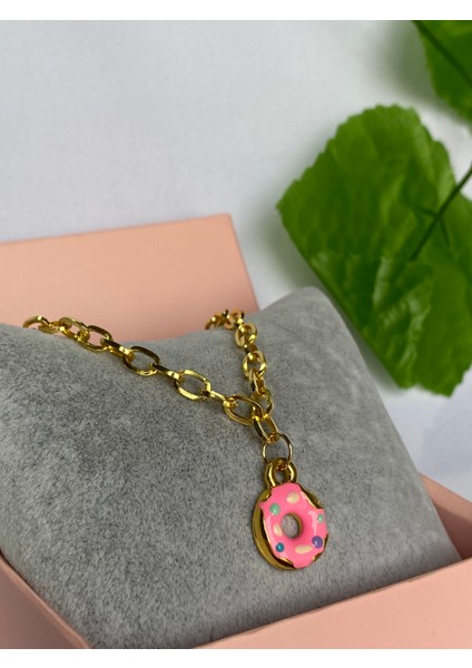 Altın Kaplama Donut Kolye