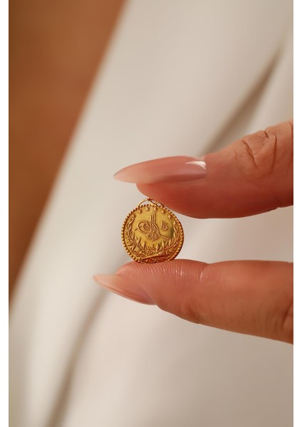 14 Ayar Altın Küçük Boy Tuğra Kolye Ucu modelleri