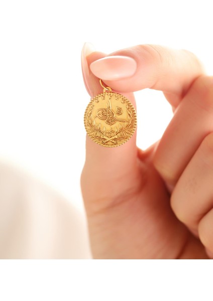 14 Ayar Altın Küçük Boy Tuğra Kolye Ucu fırsatları