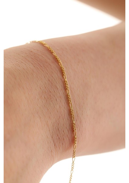 14 Ayar Altın Figaro Zincir Bileklik fiyatları