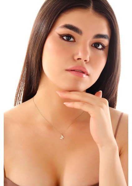 14 Ayar Altın Kelebek Kolye modelleri