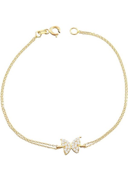 14 Ayar Altın Kelebek Bileklik fırsatları