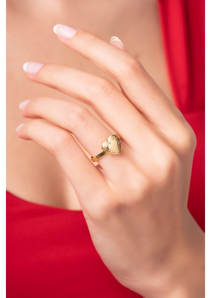 925 Ayar Ayarlanabilir Gizemli Kalp Figürlü Kadın Yüzük fiyatları