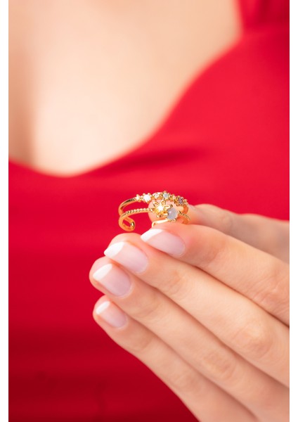 925 Ayar Ayarlanabilir Prenses Model Çiçekli Yüzük fiyatları