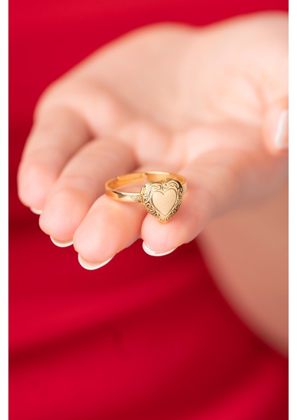 925 Ayar Ayarlanabilir Gizemli Kalp Figürlü Kadın Yüzük fırsatları