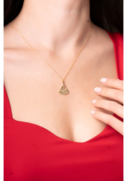 925 Ayar Gold Çam Ağacı Kadın Kolye fiyatları