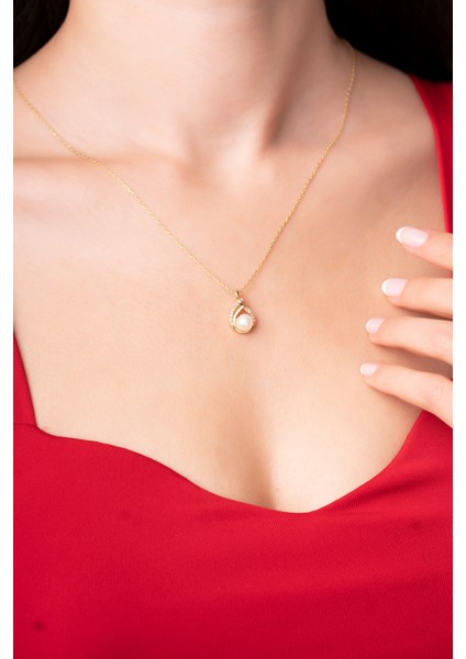 925 Ayar Gold Renkli Tatlı Su Kültür Incisi Kadın Kolye fiyatları