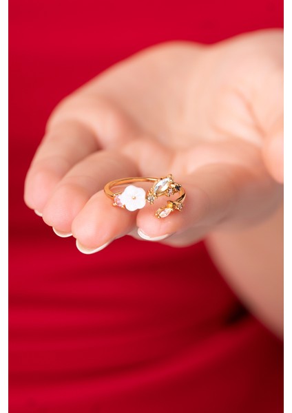 Ayarlanabilir Papatya Figürlü Prenses Kadın Yüzük modelleri