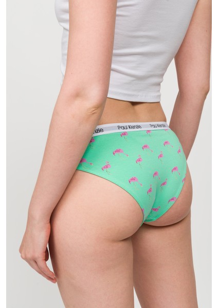 Unique Effect Desenli Kadın Slip Külot - Pink Birdy
