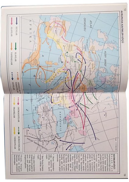 Tarih Atlası 53 Sayfa Renkli Açıklamalı 1 Adet Özyürek Tarih Atlas Kuşe Kağıt 17X24 Karton Kapak Renkli Orta Lise Için - Veli Şirin