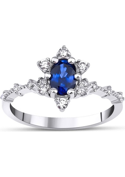 Safir Pırlanta Yüzük