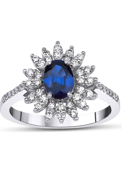 Safir Yıldız Pırlanta Yüzük