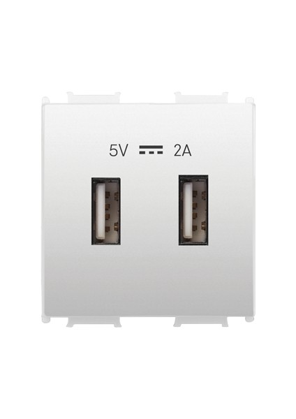 Viko Panasonic Thea Modüler Opak Beyaz USB Şarj Prizi Alt+Kapak 2m 5V-2A - WVTT22314WH-TR