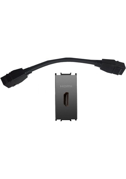 Viko Panasonic Modüler Füme HDMI Konnektör Alt+Kapak 1m - WVTT14794DG-TR