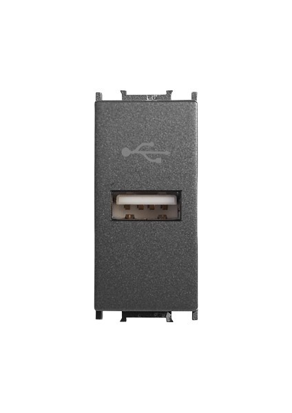 Viko Panasonic Modüler Füme USB Konnektör Alt+Kapak 1m - WVTT14194DG-TR