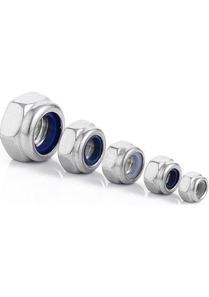 M8 Metrik Fiberli Inox Somun 20 Adet