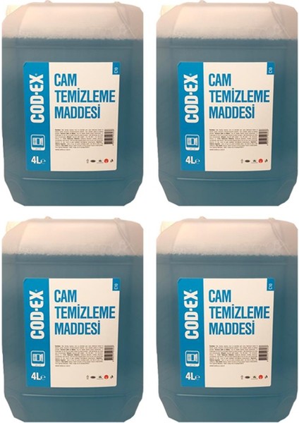 Cam Temizleme Maddesi 4 L x 4 Adet