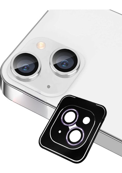 Apple iPhone 13 Mini Safir Temperli Cam Kamera Lens Koruyucu - Lila