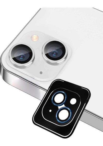 Kzy Apple iPhone 13 Mini Safir Temperli Cam Kamera Lens Koruyucu - Mavi