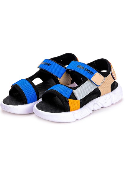 Cırtlı Yürüyüş Erkek Çocuk Sandalet 2722-27 Saks Mavi