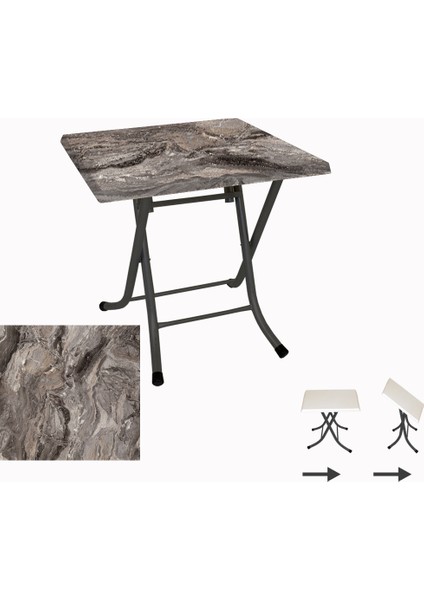 Klasik Katlanır Werzalit Kare Tabla Masa (70X70) - Sydney