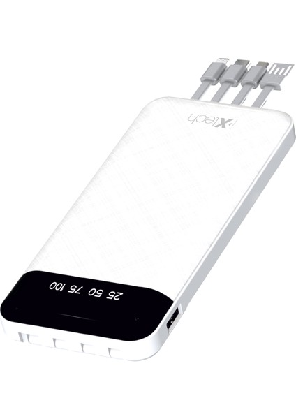 10.000 Mah Powerbank Kablosuz Şarj Cihazı Beyaz IX-PB025 fiyatları