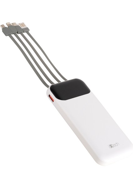 10.000 Mah Powerbank Kablosuz Şarj Cihazı Beyaz IX-PB025 fırsatları