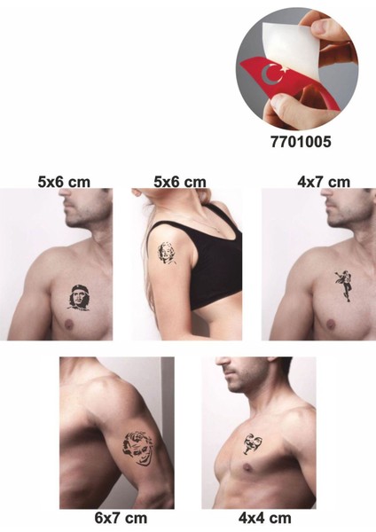 Popüler Simalar 5 Adet Geçici Dövme Kına Şablonu