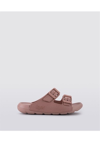 S10312 Kai Igor Marka Unisex Çocuk Terlik Pudra
