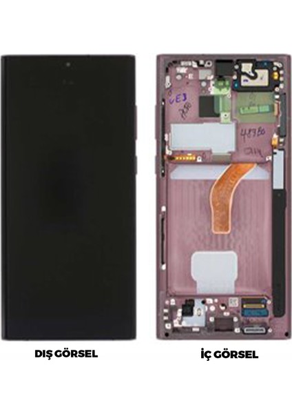 Samsung Galaxy S22 Ultra Uyumlu Orjinal Lcd+Dokunmatik+Çıtalı