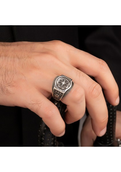 Siyah Zirkon Taşlı 925 Ayar Gümüş Yüzük