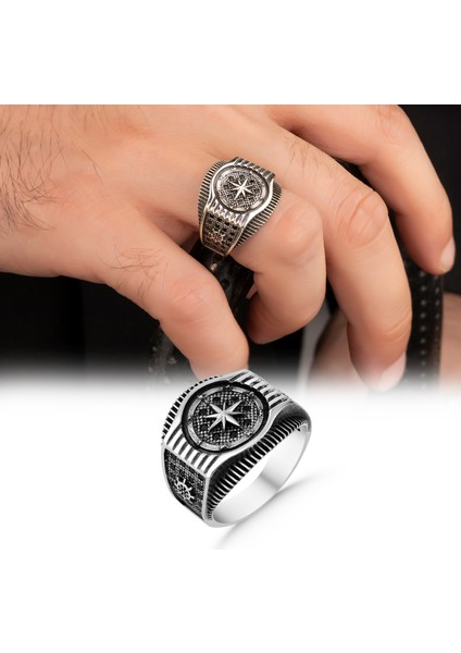 Siyah Zirkon Taşlı 925 Ayar Gümüş Yüzük modelleri