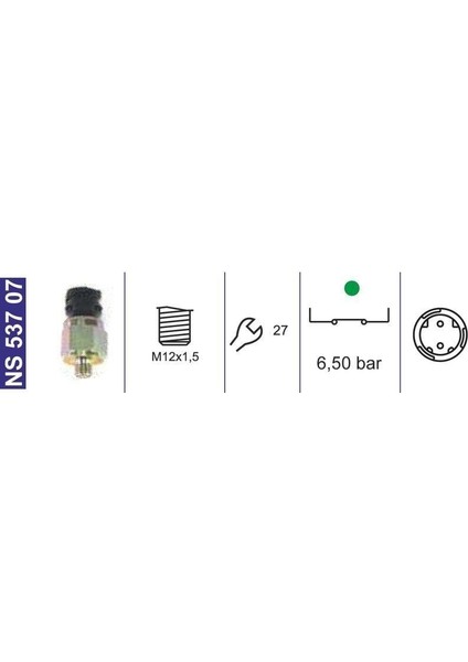 El Fren Imdat-Hava Basınç Müşiri 6,5 Bar M12X1,5 N.açık Mercedes Axor/aktros/atego 18105 - NS53707