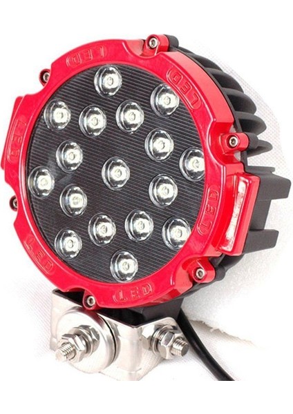 Universal Off Road 4x4 Sis Lambası 17 Ledli 51 Watt Kırmızı Gövde - TY10-19