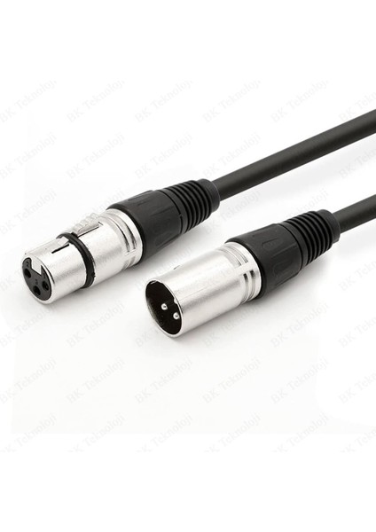 3 Pin Xlr Mikrofon Mikser Ses Uzatma Kablosu - 3 Metre