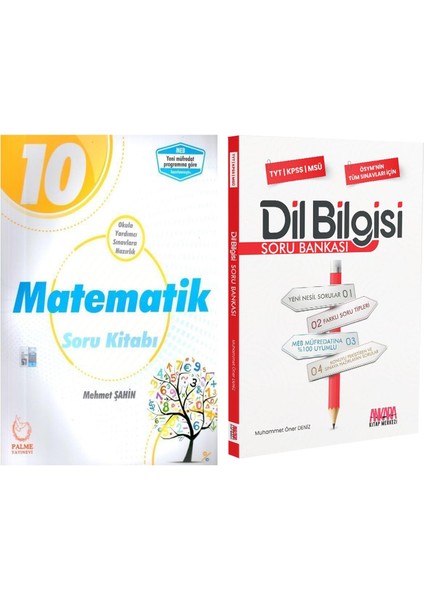 10. Sınıf Matematik ve Dil Bilgisi Soru Bankası Seti 2 Kitap