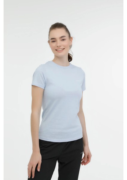 Kadın Basic T-Shirt C Neck CT122 3fx A.mavi/l.blue 23S43CT122